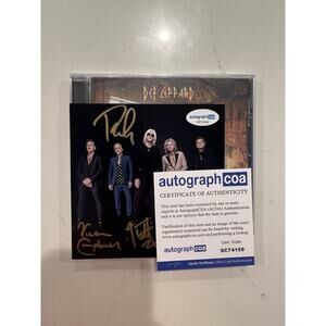 Def Leppard SIGNED Drastic Symphonies CD Autographed ACOA Authenticated #13